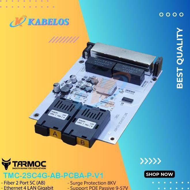 Tarmoc TMC-2SC4G-AB-PCBA-P-V1 | Media Converter 2 FO 4 LAN Gigabit POE