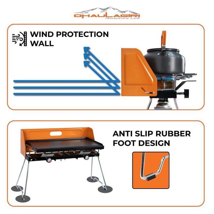 Kompor Pangang Multifungsi Dhaulagiri Twin Burner Grill Camping Stove