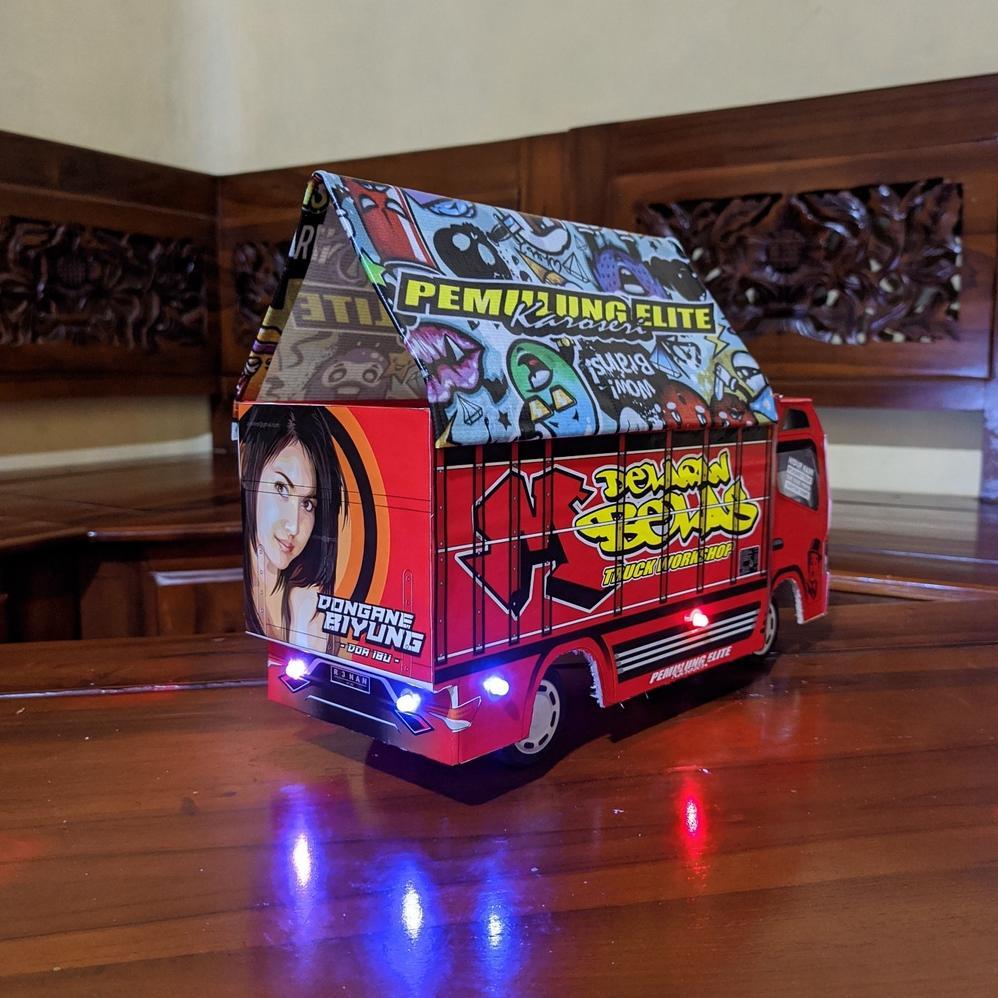 Miniatur Truk Oleng Trending Topic Full Lampu Dan Terpal Terbaru Trending