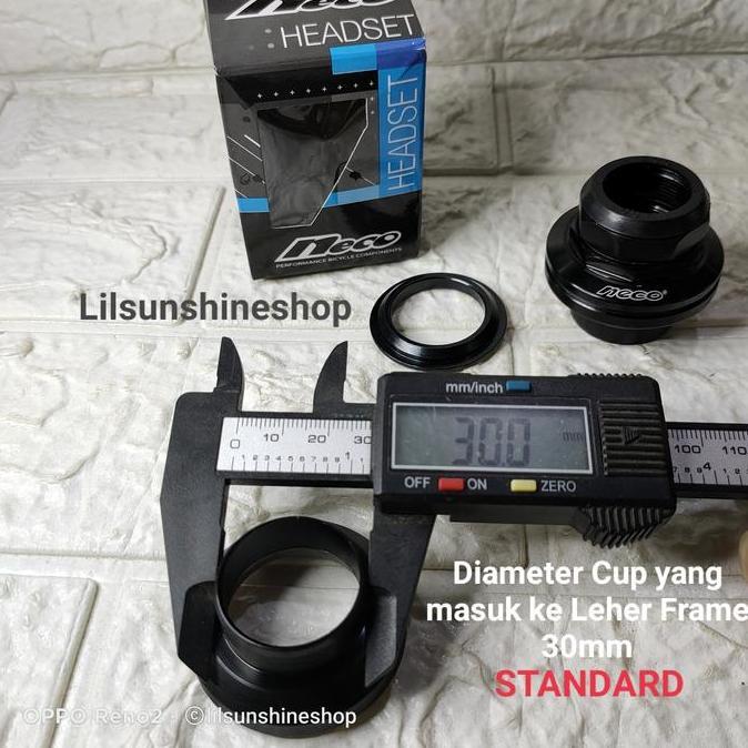 Headset Standard Bearing Neco Alloy Untuk Fork Drat Ulir 25.4Mm Dengan Tiang Stem Insert 22.2Mm Sepe