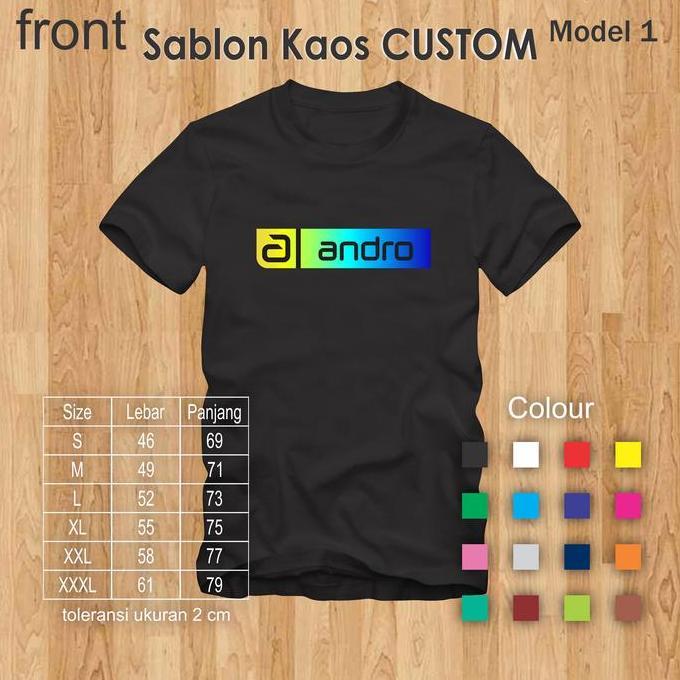 Kaos Logo Lokal Andro Tenis Meja Pingpong