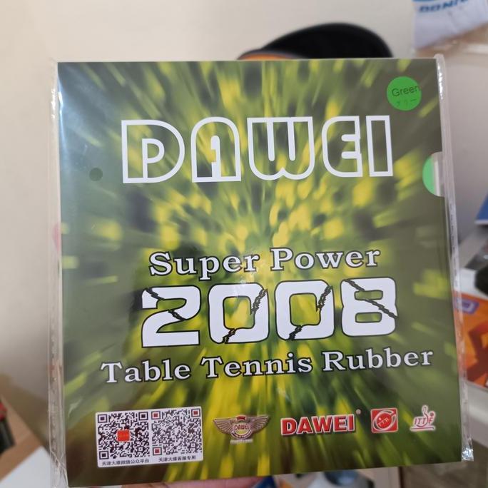 KARET TENIS MEJA DAWEI 2008 SUPER POWER GREEN