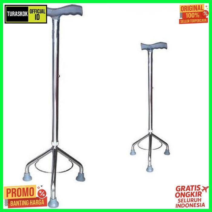 New Tongkat Jalan Stainless Kaki 3/Tongkat Jalan Orang Tua/Tongkat Jalan