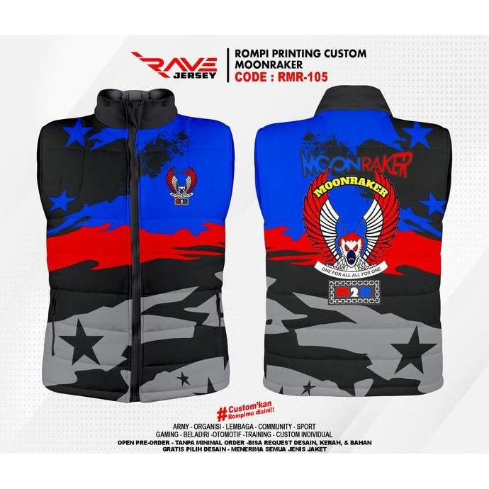 ROMPI MOONRAKER FULL PRINTING CUSTOM (DESAIN SUKA SUKA)