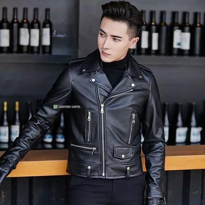 JNK x ICARDI - Jaket Pria Leather Premium Orinal Branded Semi Kulit
