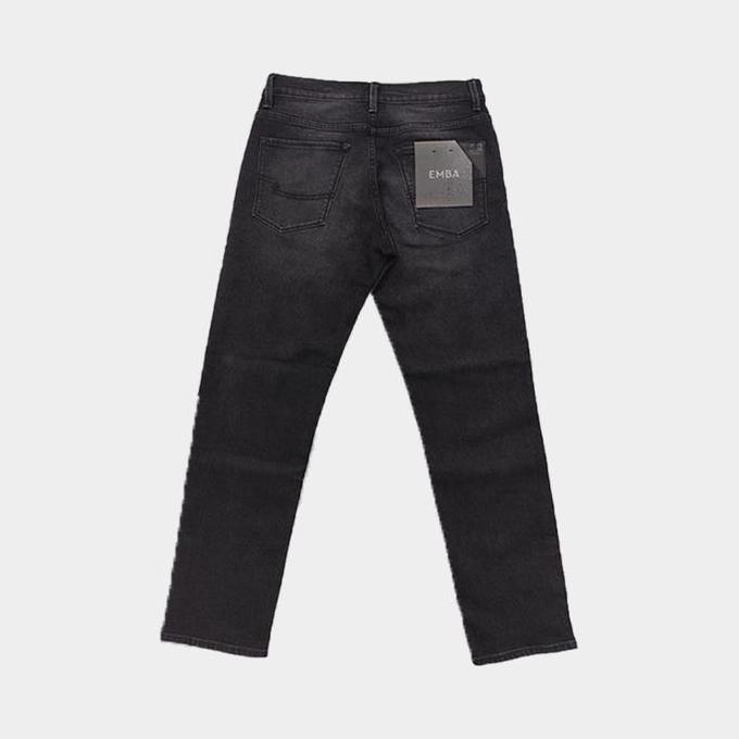 Emba Denim - BSS Celana Panjang Denim Pria Regular Fit Dark Stone Casual Jeans