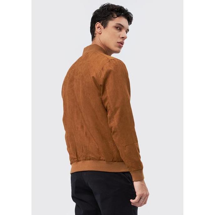 WOOD Regular Fit Bomber Jacket 2-JKXLXC224L099 Almond