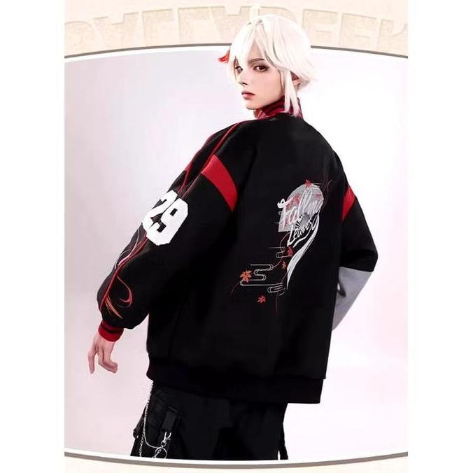 KAZUHA KAEDERA GENSHIN IMPACT OVERSIZE JACKET CASUAL COSPLAYER HOODIE VARSITY