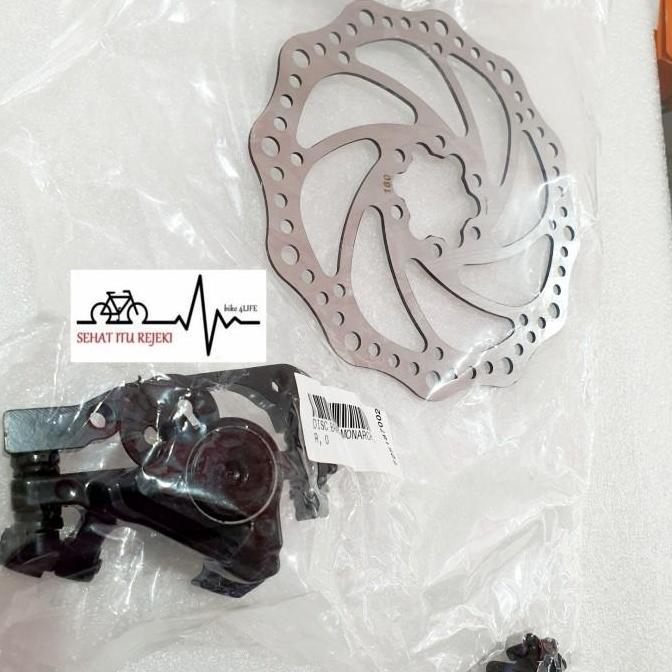 Murah DISC BRAKE SEPEDA MONARCH POLYGON. REM CAKRAM MEKANIK ROTOR + KALIPER Non COD