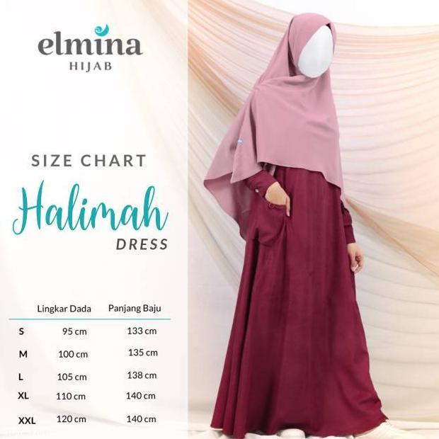 Elmina Hijab - Gamis Syari Halimah Dress Corduroy Sederhana