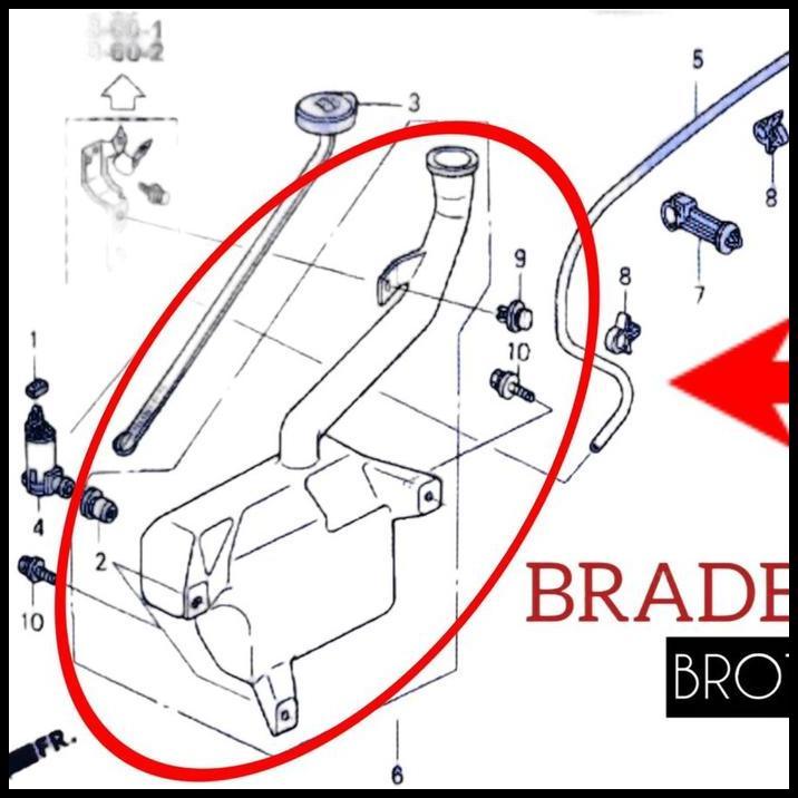 GRATIS ONGKIR TABUNG BOTOL TANK WASHER PUMP AIR WIPER ACCORD CM5 2003 2004 2005 2006 2007 HONDA 7684