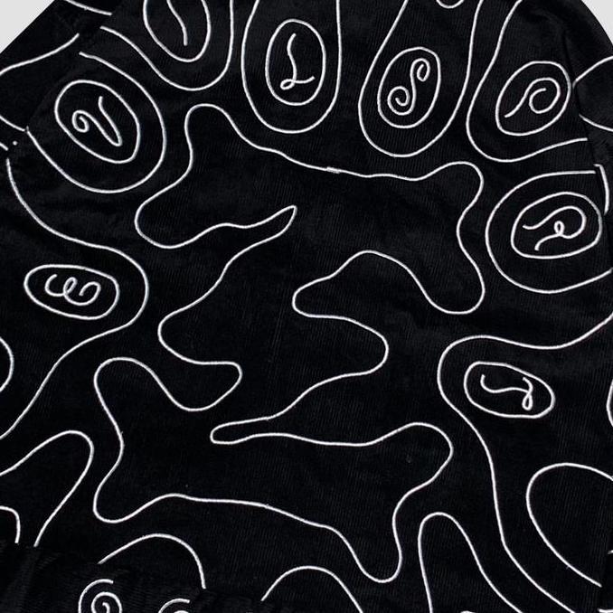 EVILSPIRIT JACKET CORDUROY - OPALINA BLACK UNISEX Zipper Pria Jaket Tebal Cowok Casual Panjang