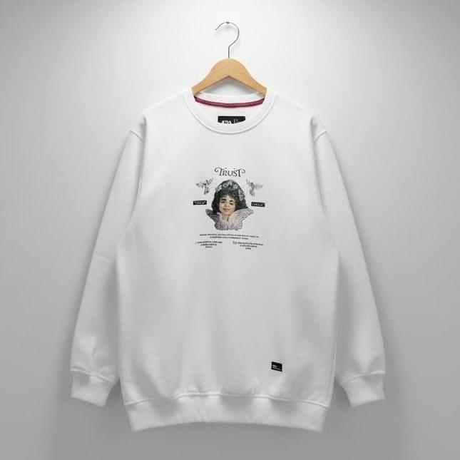 Nsa Ind Crewneck Sweater Sweatshirt Trust Broken White