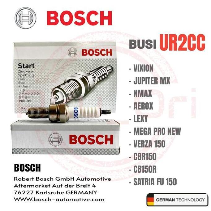 10 Pcs Busi Bosch Ur2Cc Untuk Motor Vixion Jupiter Mx Nmax Lexi Aerox