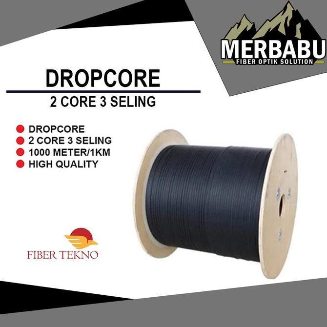 Kabel Dropcore Fiber Optik 2 Core 3 Seling FIBER TEKNO / Dw BISA GRAB