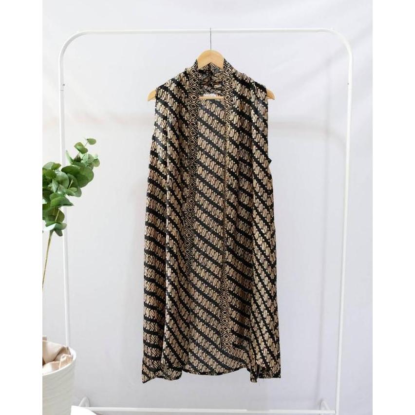 ATASAN BATIK OUTER BATIK WANITA BATIK VISCOS BATIK HITAM MODERN PARANG OUTER WANITA CARDIGAN BATIK W