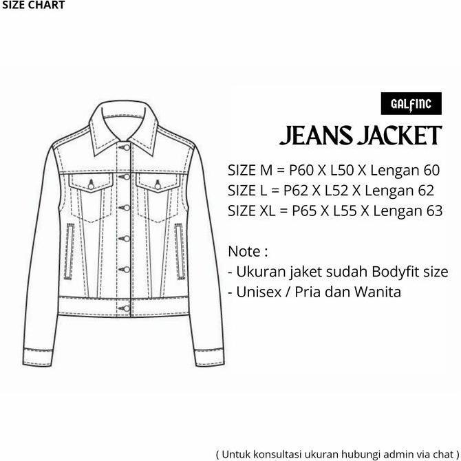 Galfinc jaket vest rompi jeans Greystone abu wash Pria Hitam Casual