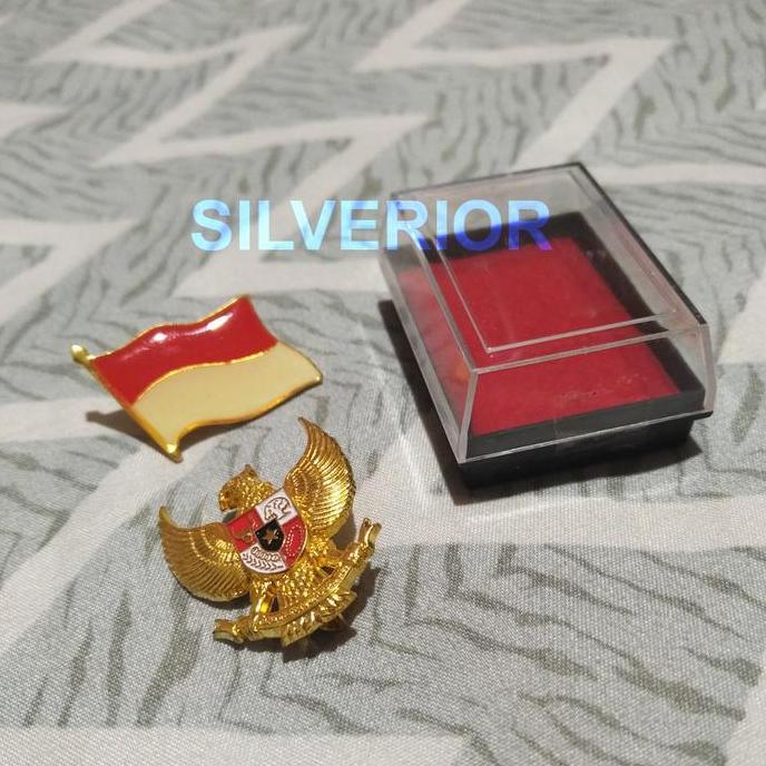 Pin Lencana Bros Logo Garuda Pancasila Merah Putih Logam [terbaik]