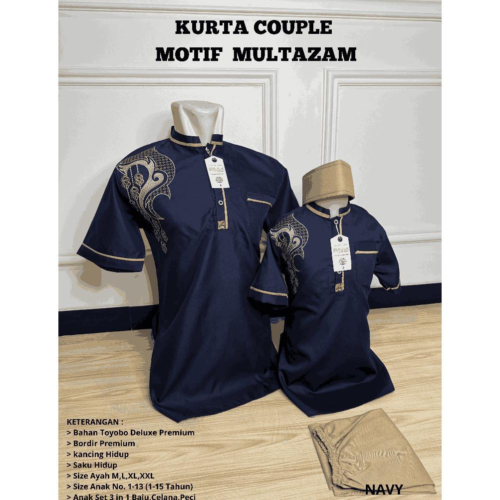 Koko Anak dan Ayah Couple Agnina Motif Bordir