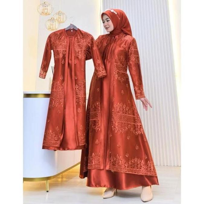 Super Murah, Citra Kebaya - Gamis Lebaran Couple Ibu Anak Perempuan Terbaru 2025 Plus Bonus Hijab Gr