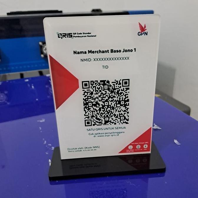 CUSTOM QRIS CODE STAND AKRILIK MURAH