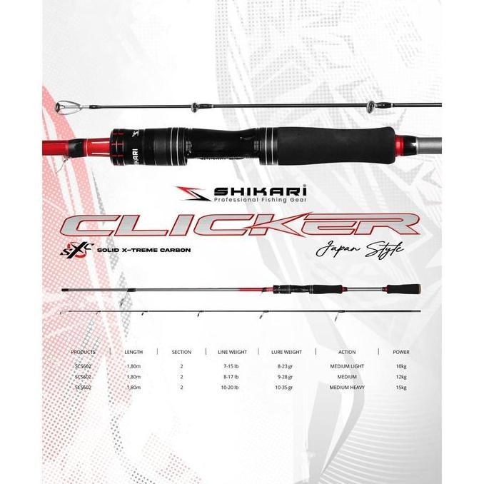 Shikari - Joran Clicker Carbon Solid 180cm - Joran Pancing