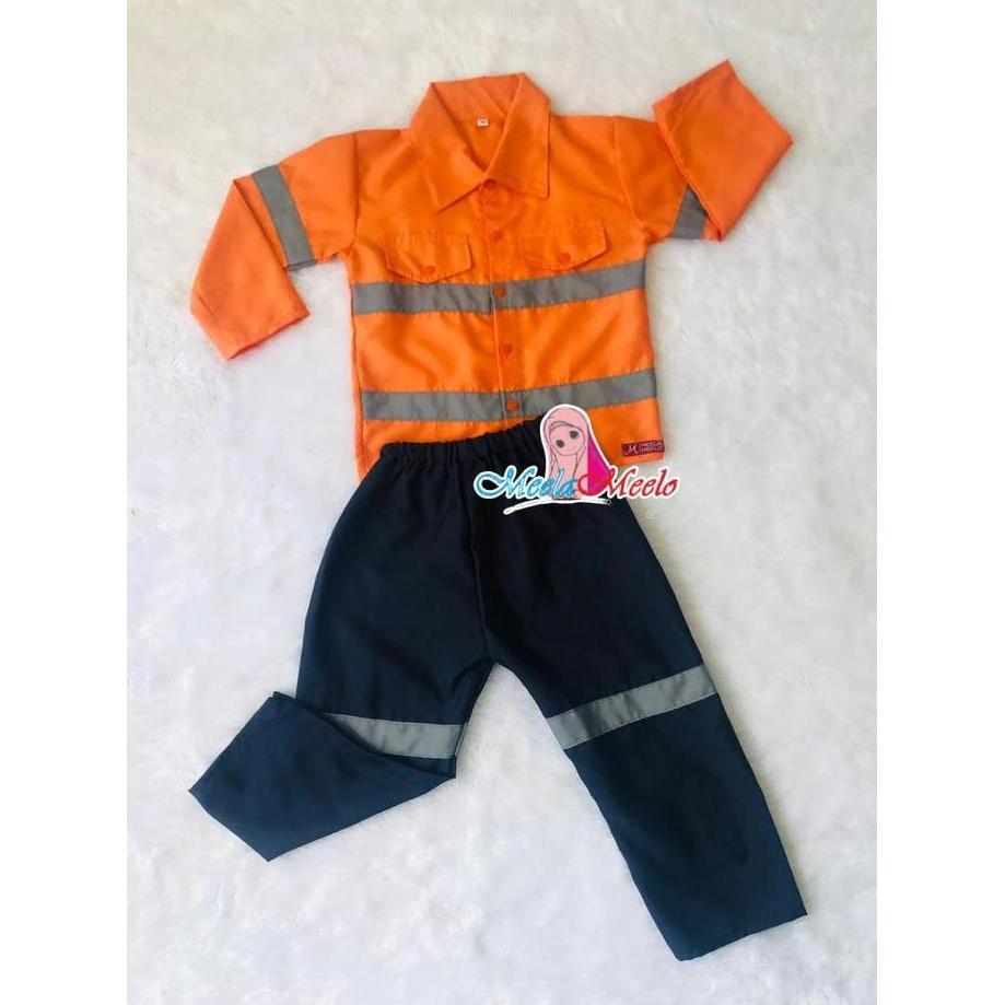 BEST SELLER KOSTUM TAMBANG ANAK | BAJU SAFETY ANAK LAKI-LAKI | BAJU PHOTOSHOOT TAMBANG | WEARPACK PE