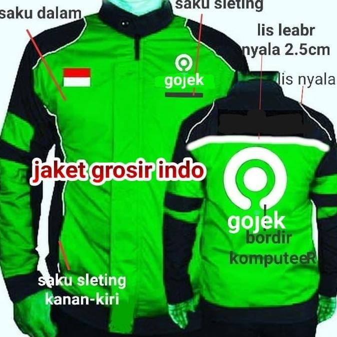 jaket gojek MOTOR semi waterprof  Bordir