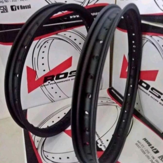 OBRAL SET VELG ROSSI Rossy SPRINT XD 140 185 250 350 SET RING 17 18 36H SUPERMOTO BLACK ROSSI XD ORI
