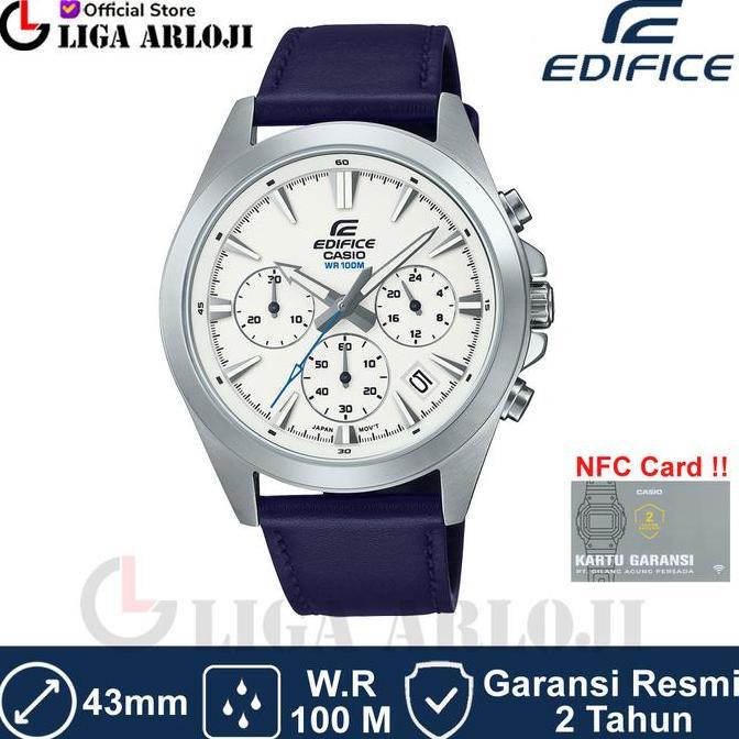 Casio Edifice Efv-630L-7Avudf Jam Tangan Pria Analog Leather Kulit Chronograph Efv-630L-7A Efv630L