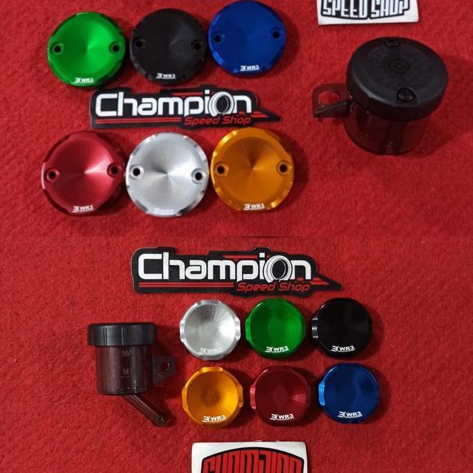 * PAKET TABUNG MINYAK REM KECIL BESAR WR3 + TUTUP TABUNG MINYAK REM WR3 *