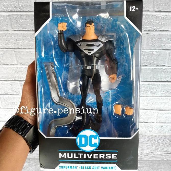 DC MULTIVERSE MCFARLANE JUSTICE LEAGUE SUPERMAN BLACK SUIT ANIMATED AC