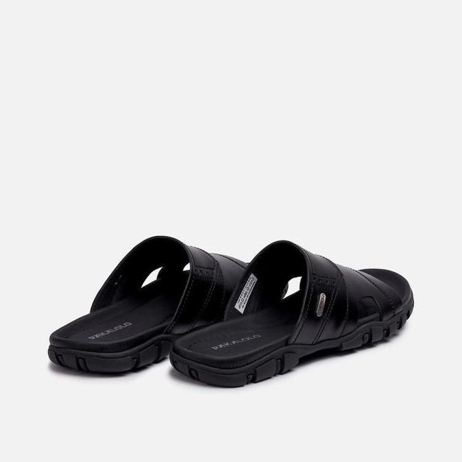 PAKALOLO PJN350  Sandal pria warna Black & Brown - Sandal kulit - Slip on