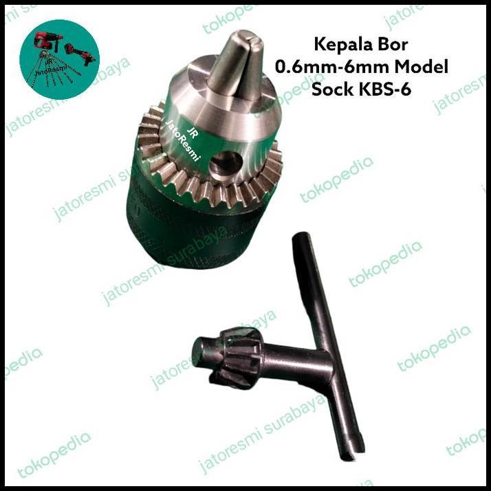 TERMURAH KEPALA BOR 6MM B10 MODEL SOCK KBS-6 DRILL CHUCK 