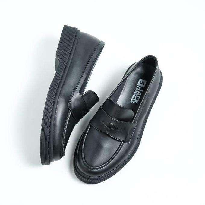 FLOYD BLACK | x Jack| Sepatu Pantofel Loafers Pria Kulit Formal