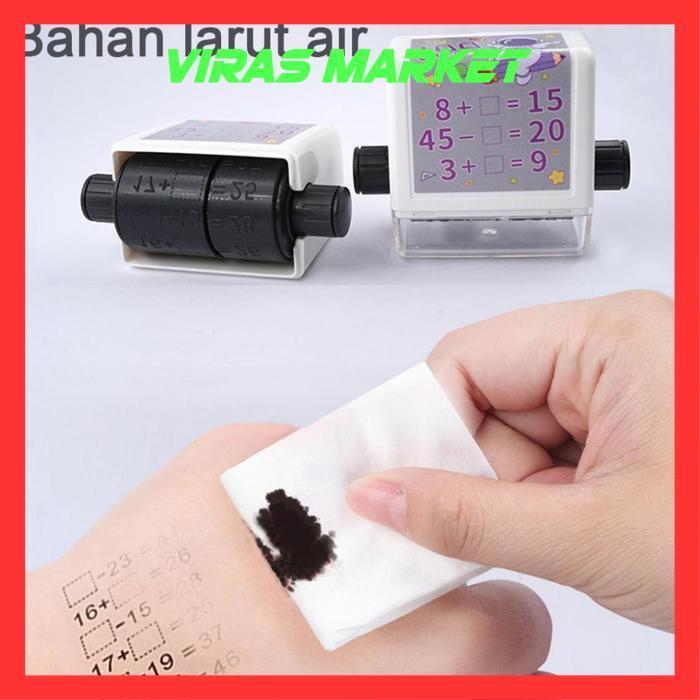Nubri Cod Stempel Roller Matematika | Alat Cetak Soal Latihan Penjumlahan & Pengurangan | Belajar Hi