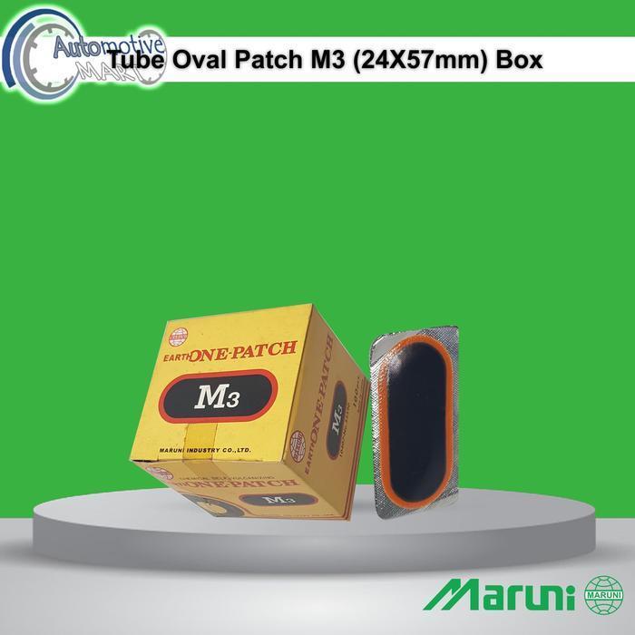 TERLARIS Maruni Tube Patch M3 Box Isi 100pcs Karet Koyok Tambal Ban TipTop