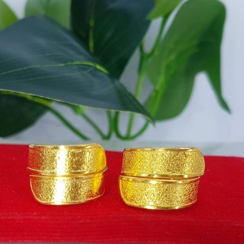 READY STOCK` cincin belah rotan replika emas London 24k kualitas golden persis seperti emas asli ada