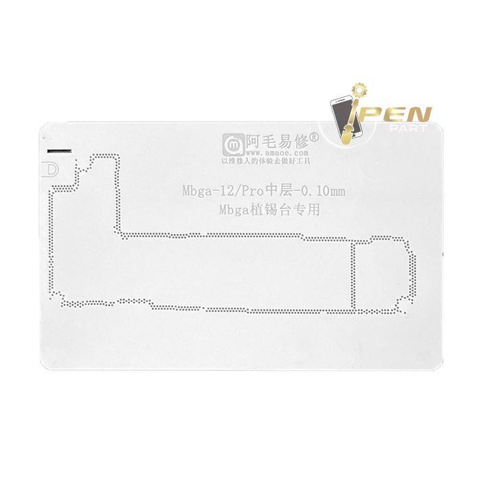 (Ready) Plat Cetakan Middle Frame Iphone 12 Pro Amaoe Original Bga Stencil Bestseller