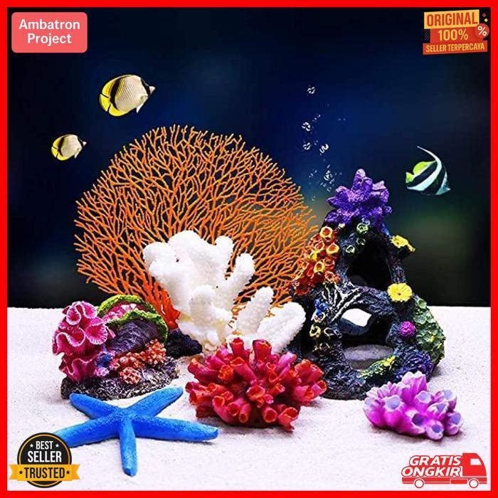 Termurah Artificial Coral Reef Tank, Hiasan Aquarium Terumbu Karang Laut Buatan, Dekorasi Aquarium T