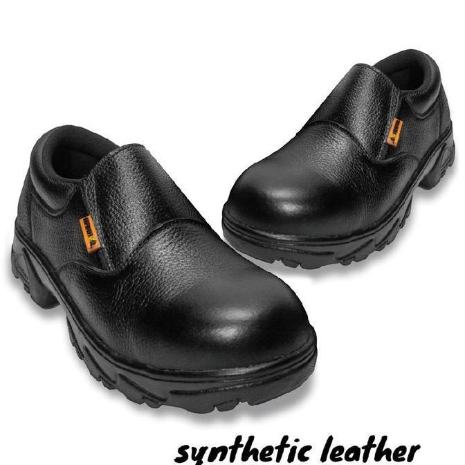 GARAVIL sepatu safety proyek slip on karet anti slip ujung besi Shoes Pria synthetic ringan kitchen 