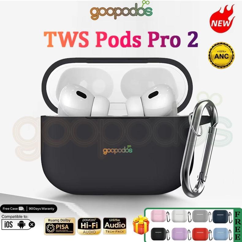 new product goopodos tws anc pods pro 2 / tws pods pro 3 / pods gen4 earphone bluetooth headset ip +