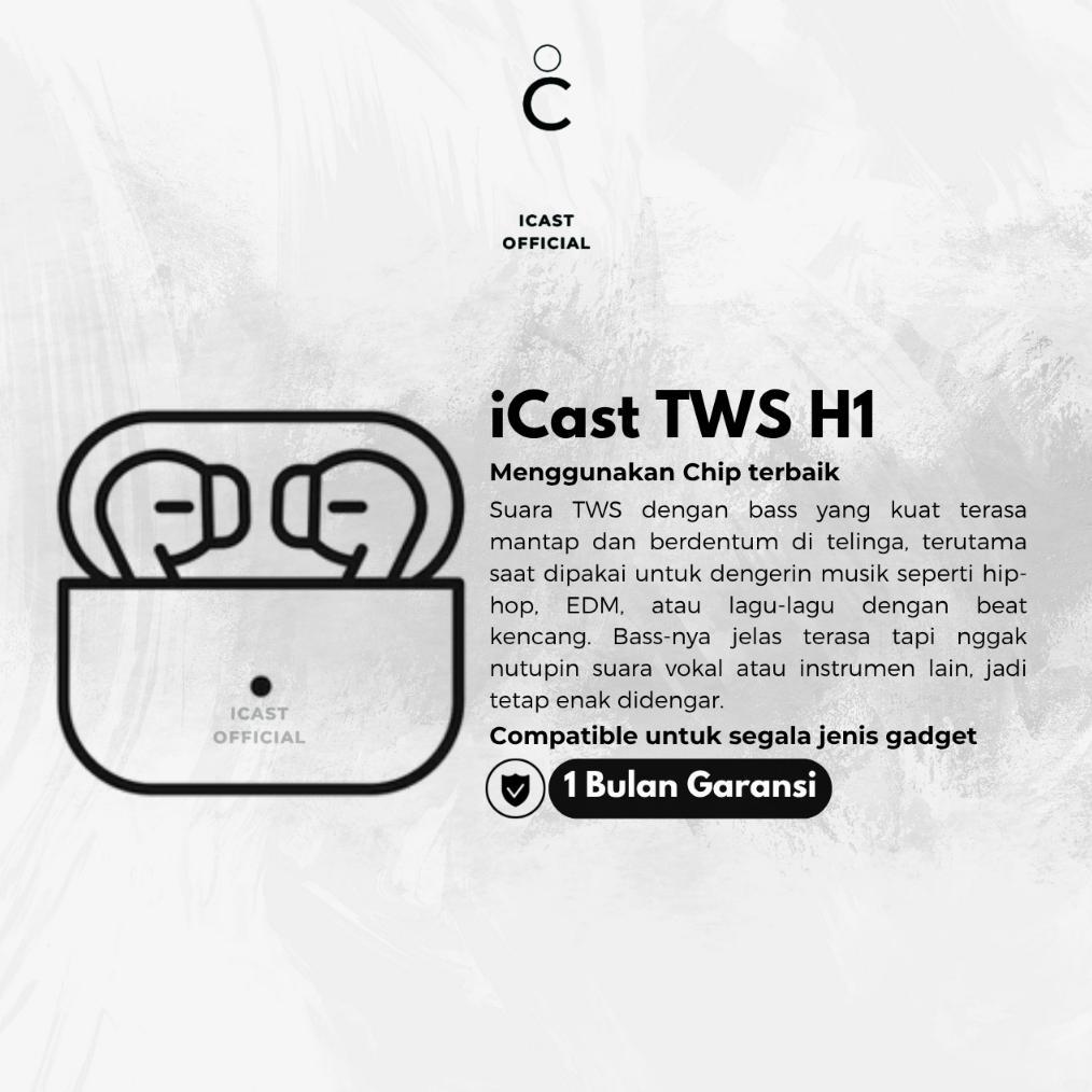 TERBARU ICAST TWS PRO H1 EDITION FINAL UPGRADE WIRELESS CHARGING [POP UP + SERIAL DETECTED] BY ICAST