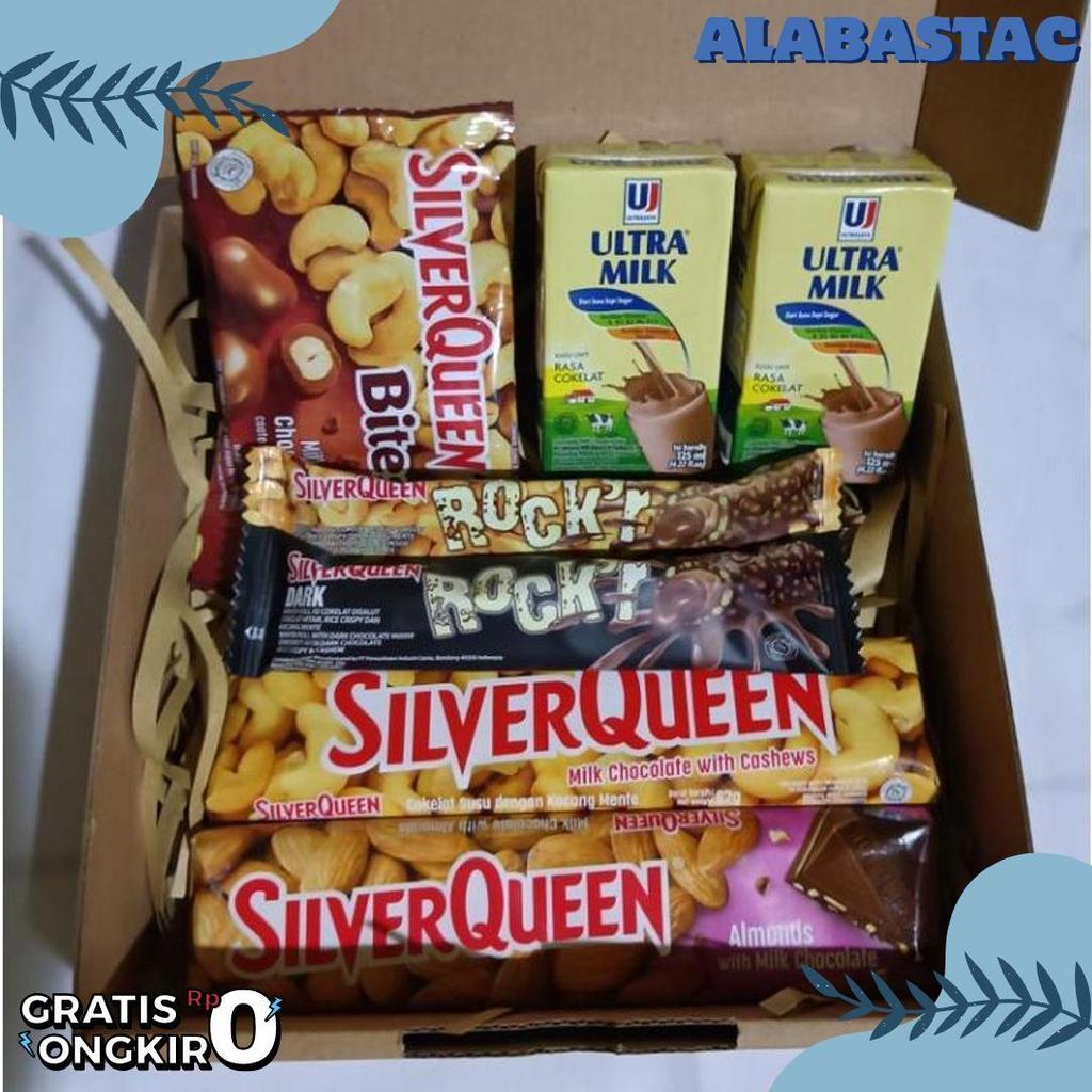 (Ready Stock) Coklat Hampers Snack / Snack Box Cokelat Silverqueen Ultramilk / Gift Coklat / Paket C