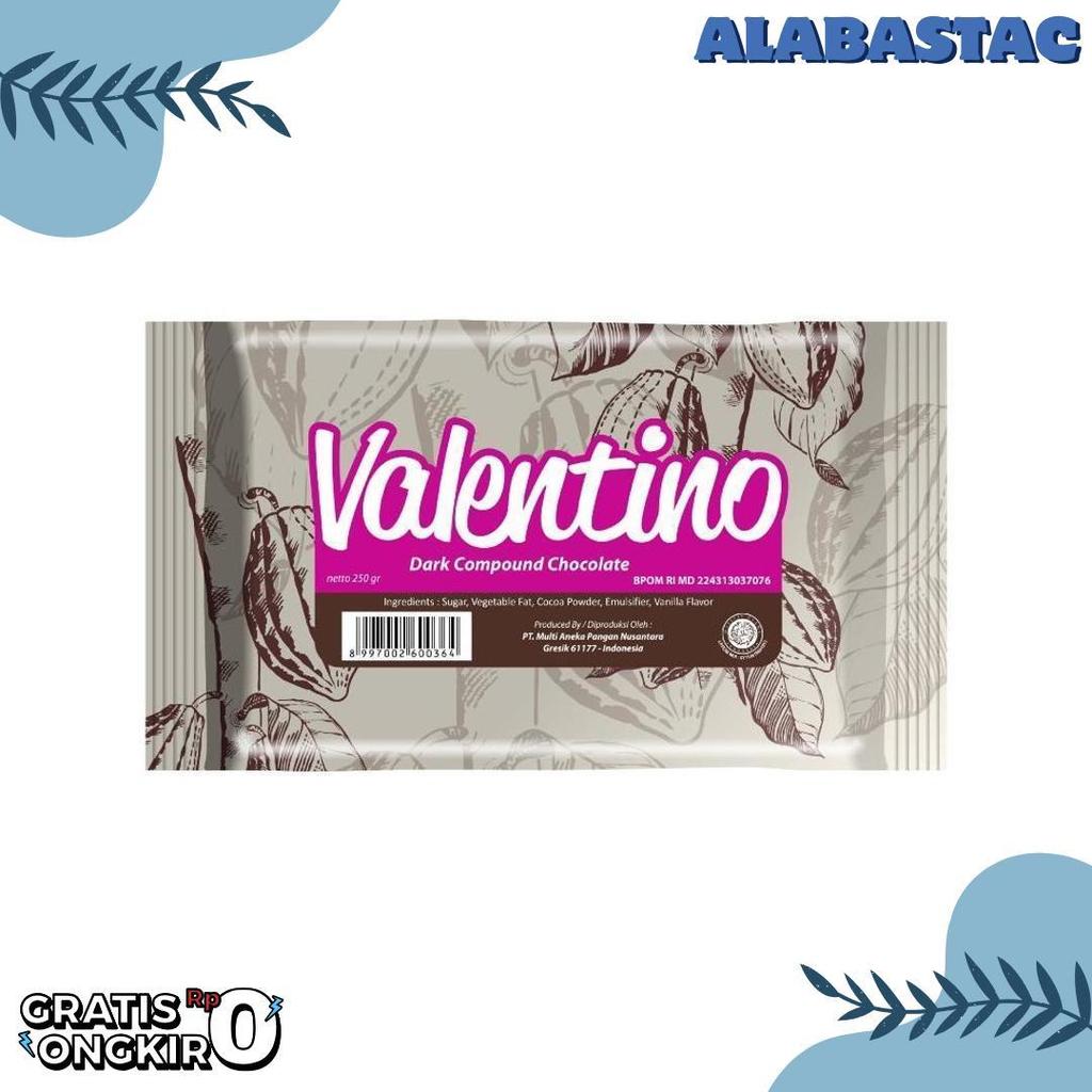 Coklat Batangan Valentino 250Gr / Coklat Batangan Dark Chocolate Compound 250 Gr