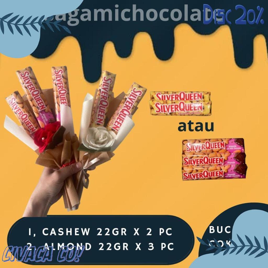Buket Coklat Silverqueen / Buket Wisuda Murah / Buket Kado Ulang Tahun / Buket Perpisahaan / Buket C
