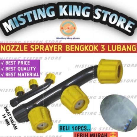 Promo Cod Ya Kak Nozzle Plastik Sprayer Elektrik Kepala 3 Lubang Nozle Pipih Kipas Spuyer Misting Kn