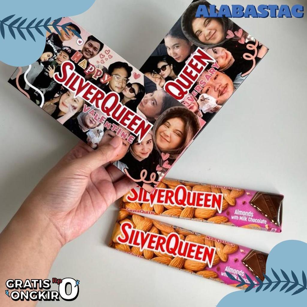 Silverqueen Custom Foto Dan Ucapan | Silverqueen Beruang | Silverqueen Valentine | Box Custom