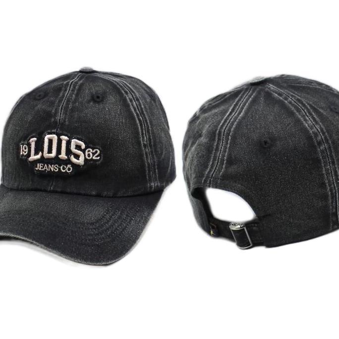 Topi Baseballpria Lois bahan denim wash