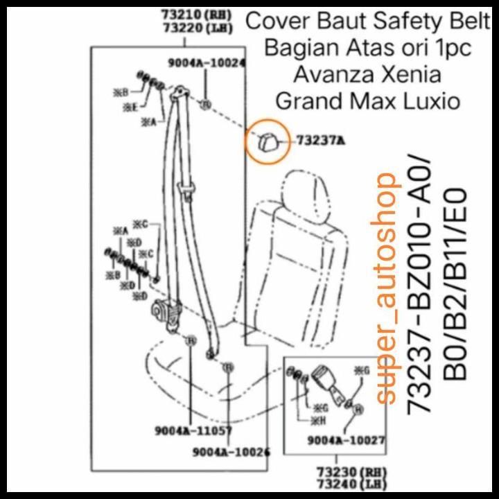 BEST DEAL COVER SEAT BELT XENIA AVANZA KREM 